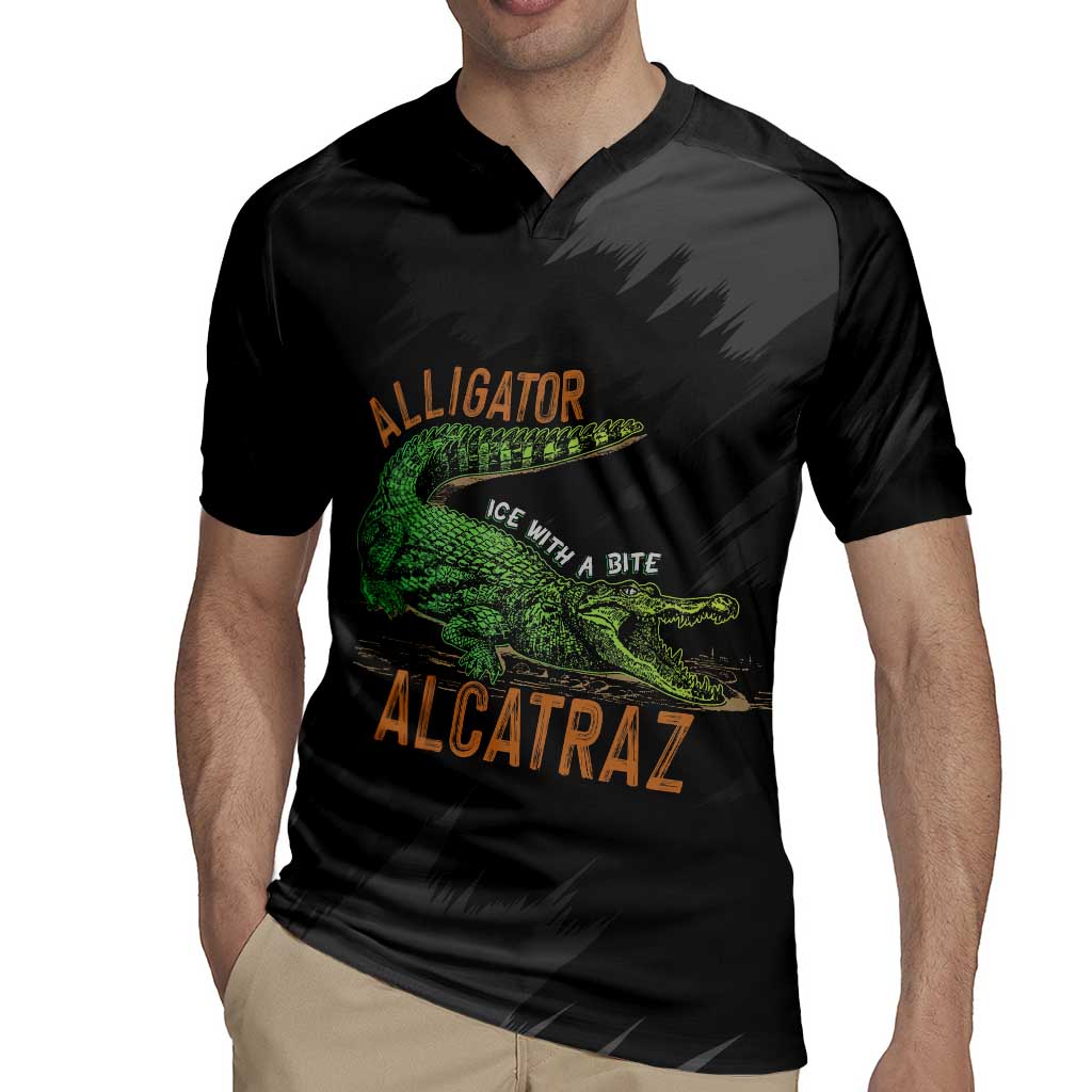 Alligator Alcatraz Rugby Jersey ICE With A Bite - Wonder Print Shop