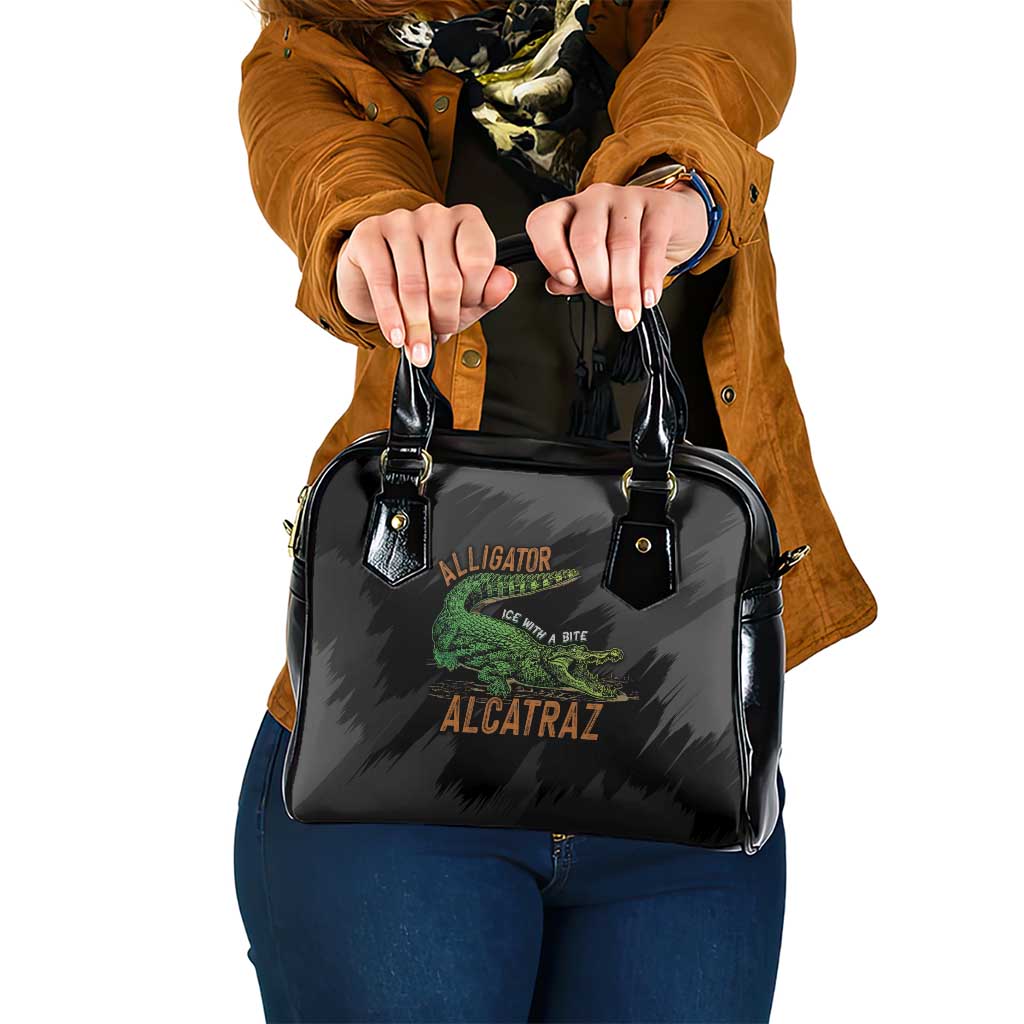 Alligator Alcatraz Shoulder Handbag ICE With A Bite - Wonder Print Shop
