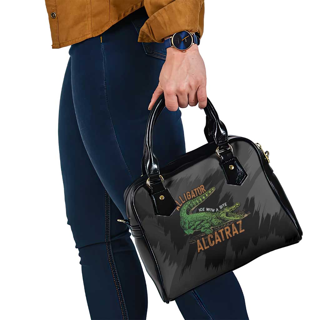 Alligator Alcatraz Shoulder Handbag ICE With A Bite - Wonder Print Shop