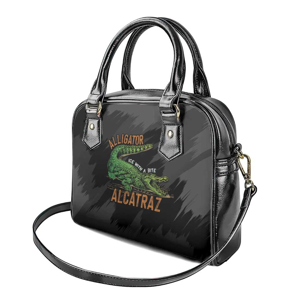 Alligator Alcatraz Shoulder Handbag ICE With A Bite - Wonder Print Shop