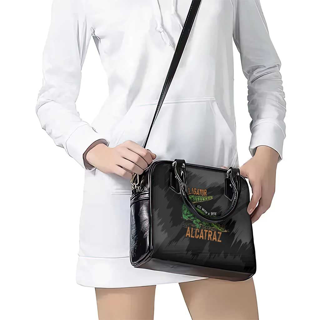 Alligator Alcatraz Shoulder Handbag ICE With A Bite - Wonder Print Shop