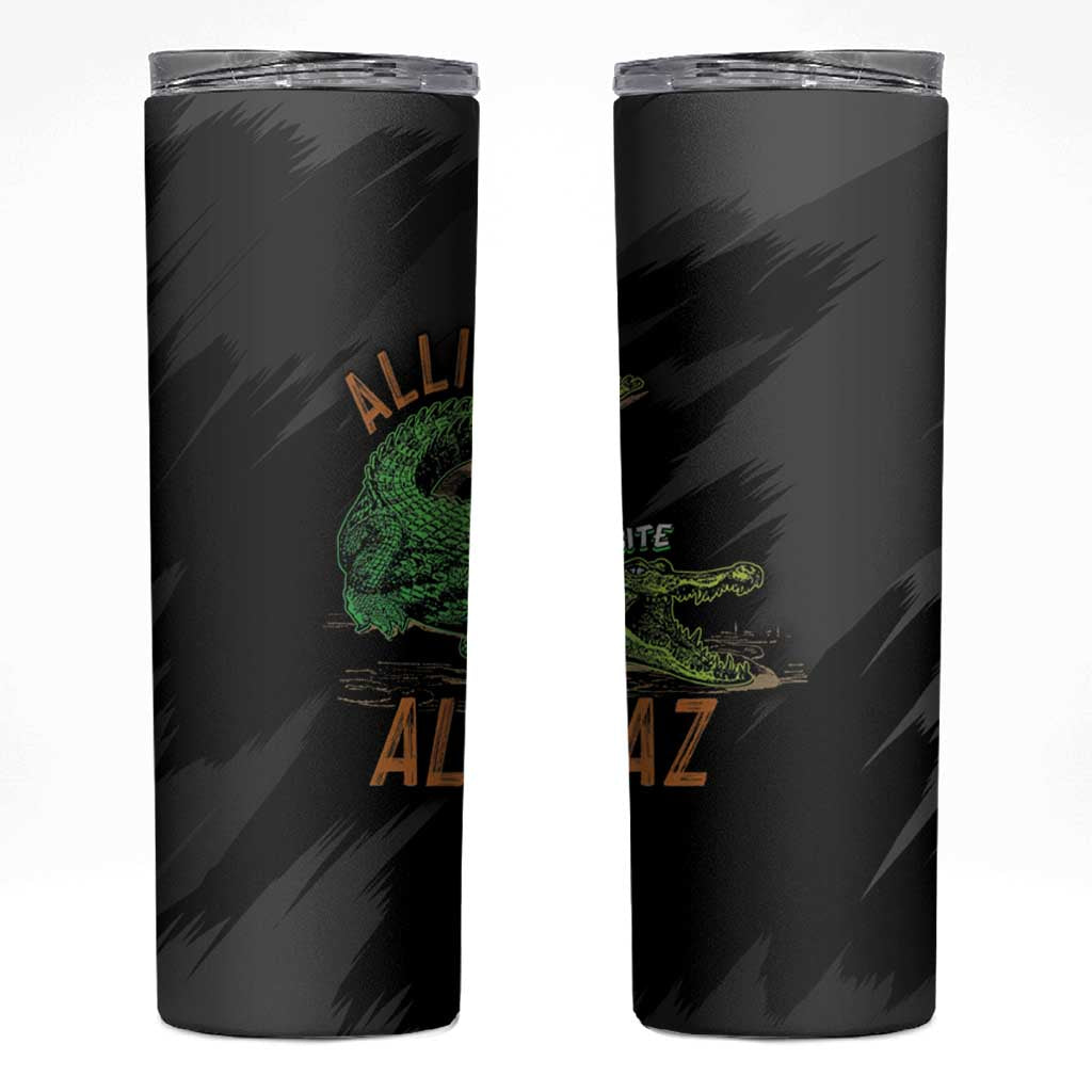 Alligator Alcatraz Skinny Tumbler ICE With A Bite - Wonder Print Shop