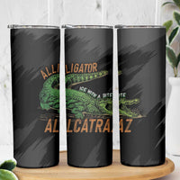 Alligator Alcatraz Skinny Tumbler ICE With A Bite - Wonder Print Shop