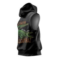 Alligator Alcatraz Sleeveless Hoodie ICE With A Bite - Wonder Print Shop