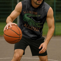 Alligator Alcatraz Sleeveless Hoodie ICE With A Bite - Wonder Print Shop