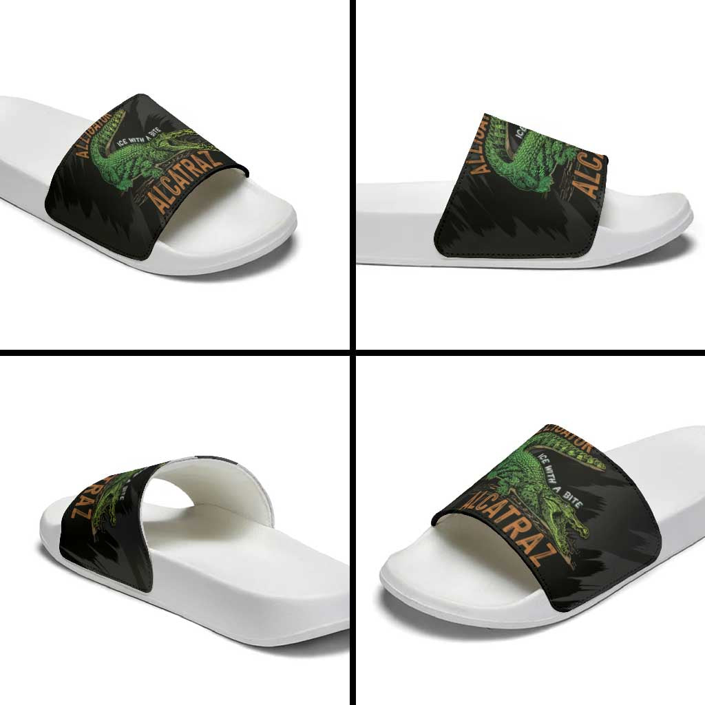 Alligator Alcatraz Slide Sandals ICE With A Bite - Wonder Print Shop