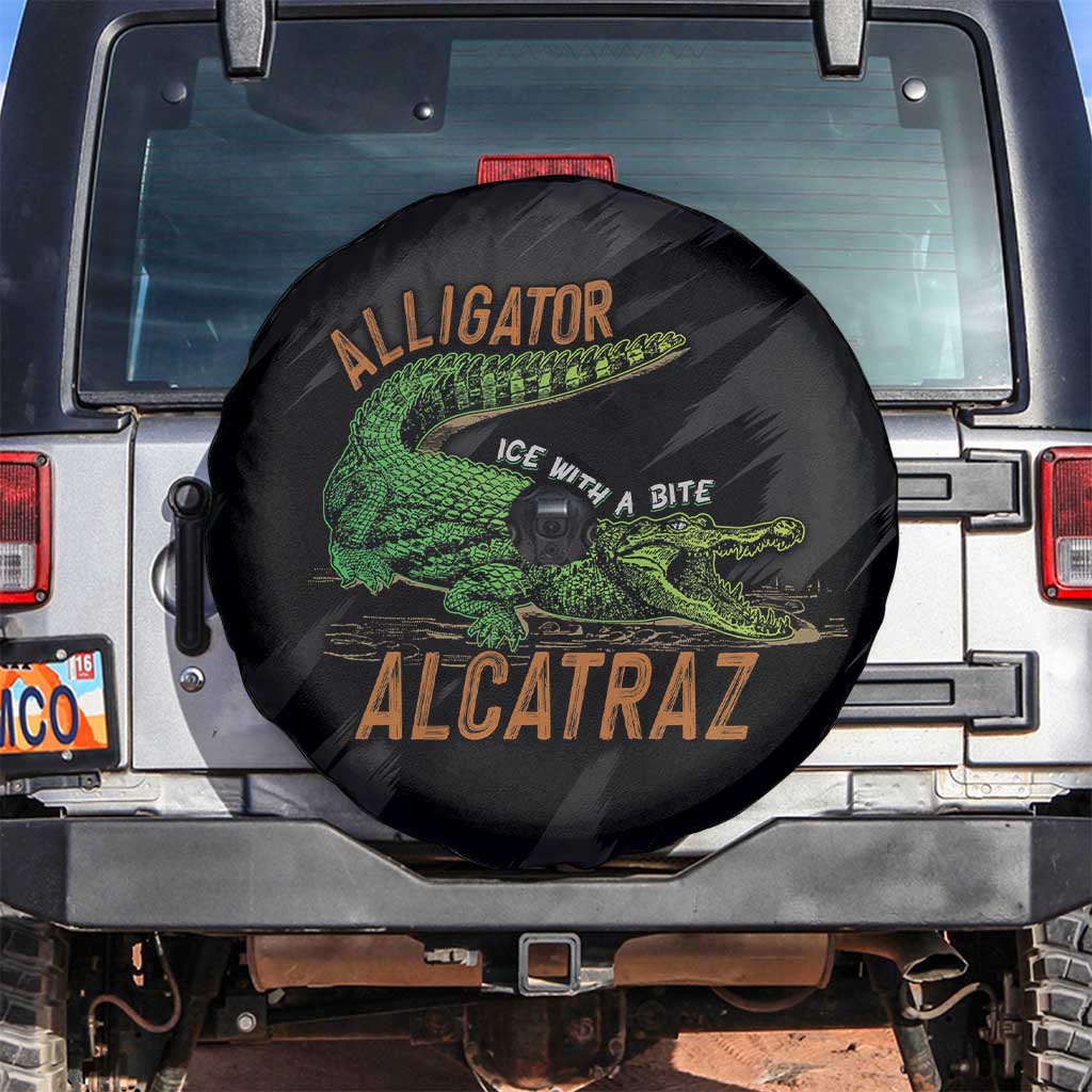 Alligator Alcatraz Spare Tire Cover ICE With A Bite - Wonder Print Shop