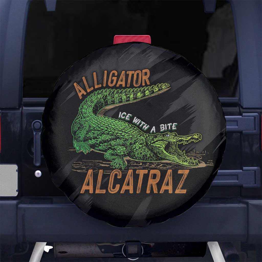 Alligator Alcatraz Spare Tire Cover ICE With A Bite - Wonder Print Shop