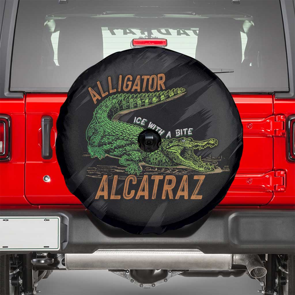 Alligator Alcatraz Spare Tire Cover ICE With A Bite - Wonder Print Shop