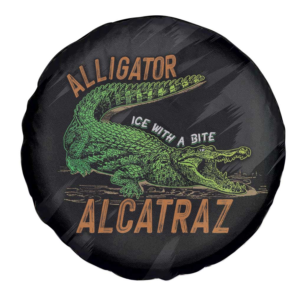 Alligator Alcatraz Spare Tire Cover ICE With A Bite - Wonder Print Shop