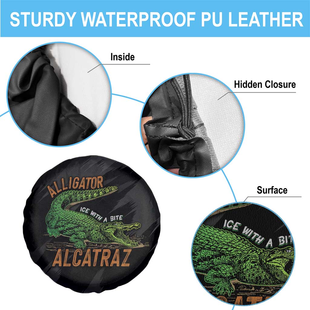 Alligator Alcatraz Spare Tire Cover ICE With A Bite - Wonder Print Shop