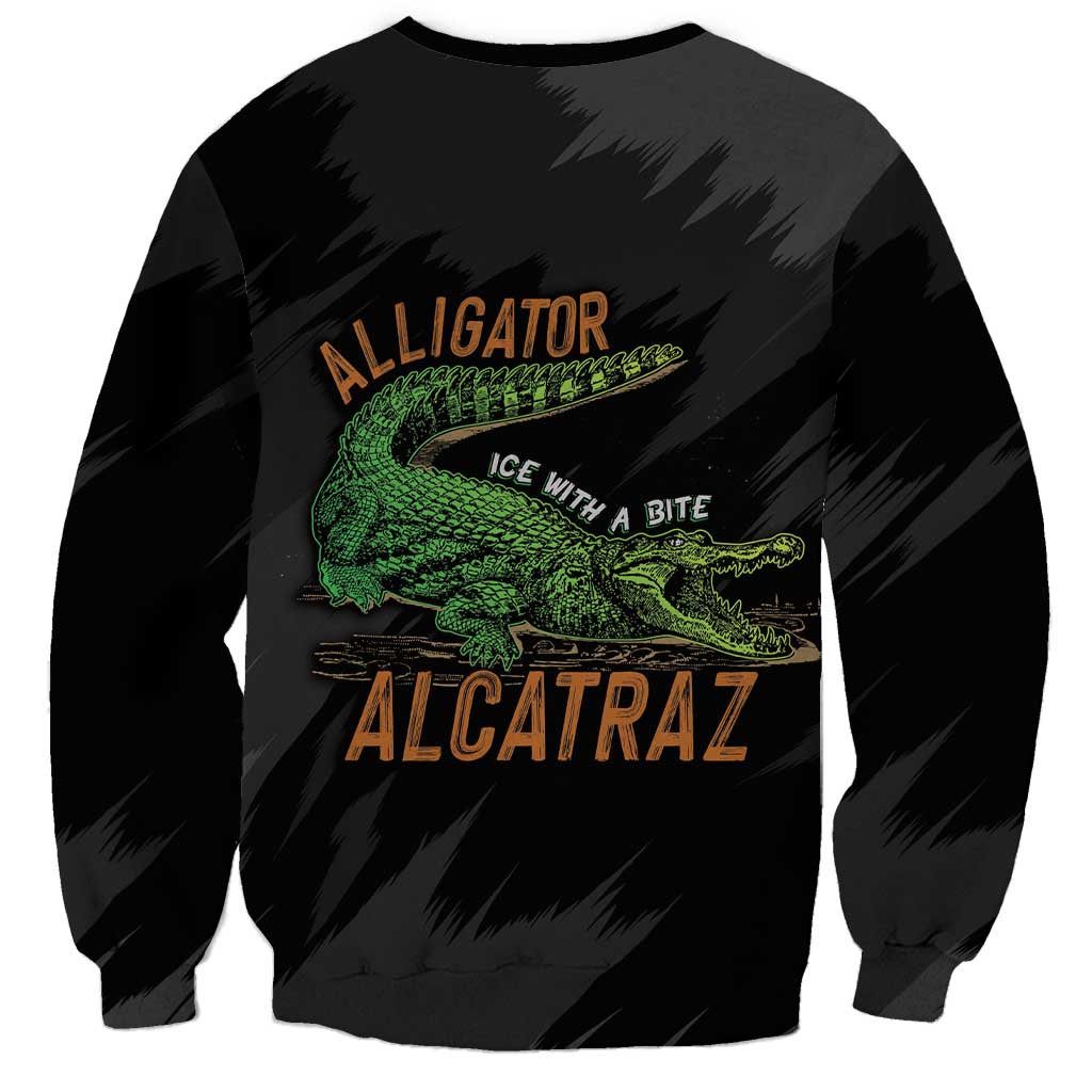Alligator Alcatraz Sweatshirt ICE With A Bite - Wonder Print Shop