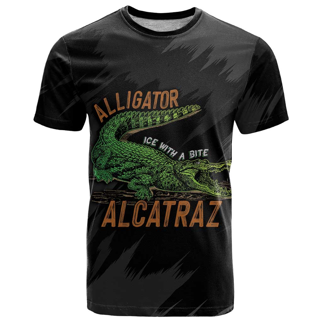 Alligator Alcatraz T Shirt ICE With A Bite - Wonder Print Shop