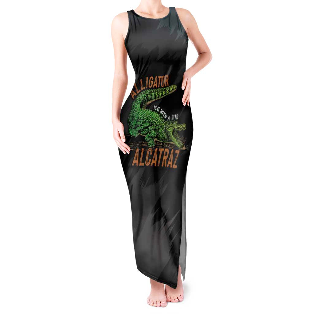 Alligator Alcatraz Tank Maxi Dress ICE With A Bite - Wonder Print Shop