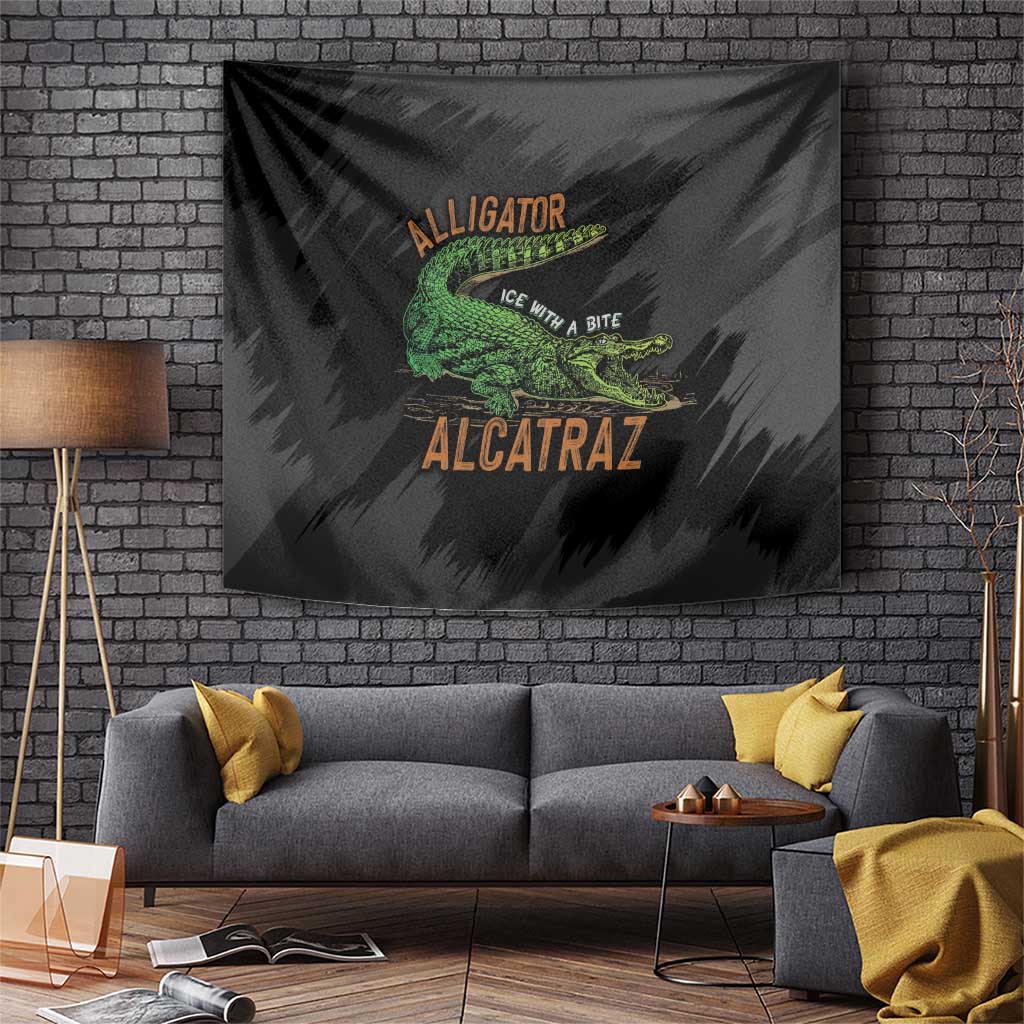 Alligator Alcatraz Tapestry ICE With A Bite - Wonder Print Shop