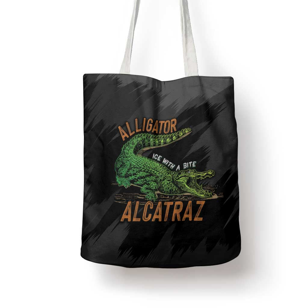 Alligator Alcatraz Tote Bag ICE With A Bite - Wonder Print Shop