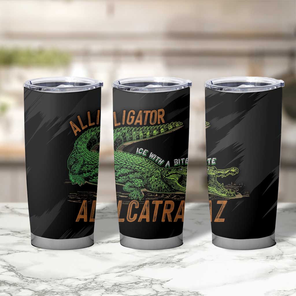 Alligator Alcatraz Tumbler Cup ICE With A Bite - Wonder Print Shop