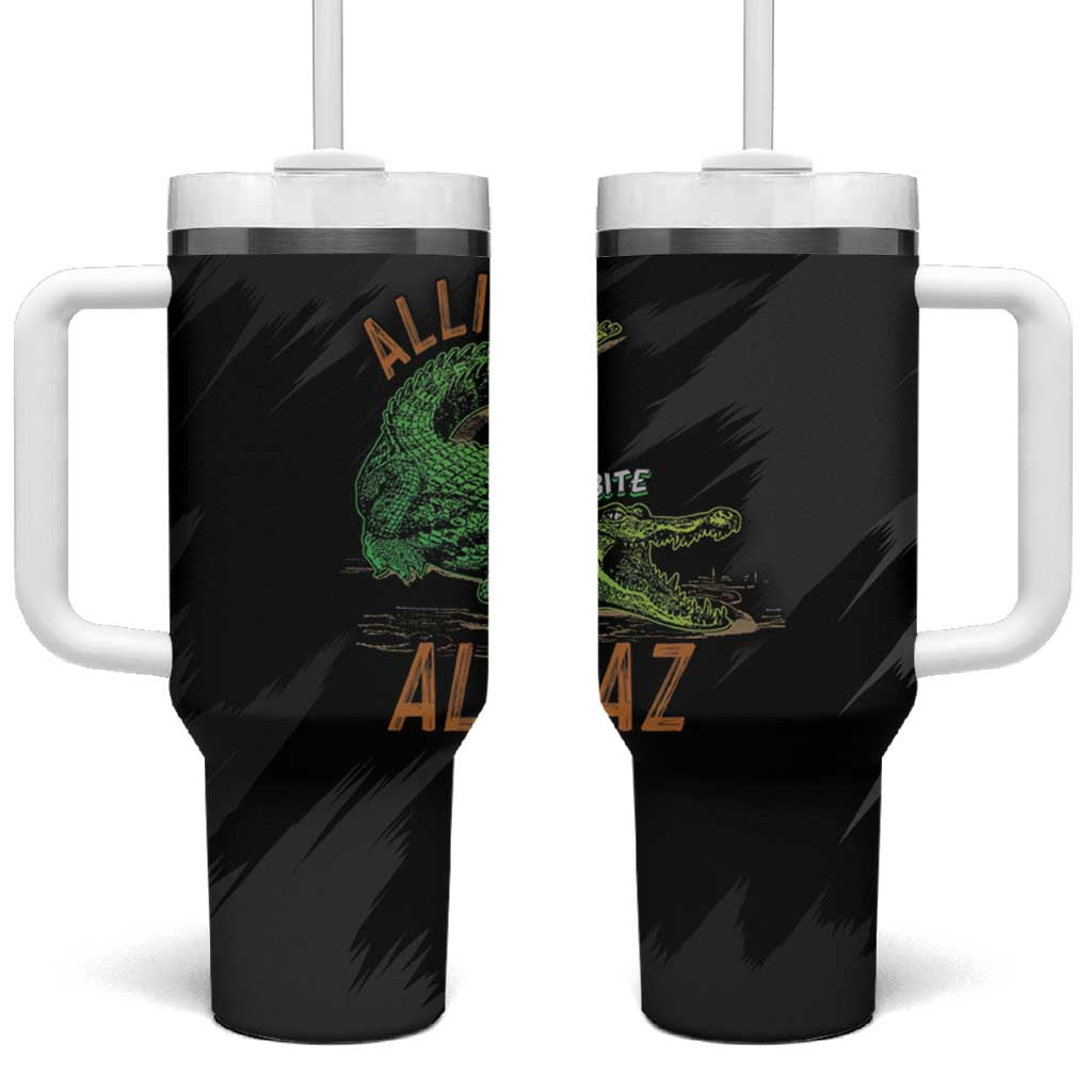 Alligator Alcatraz Tumbler With Handle ICE With A Bite - Wonder Print Shop