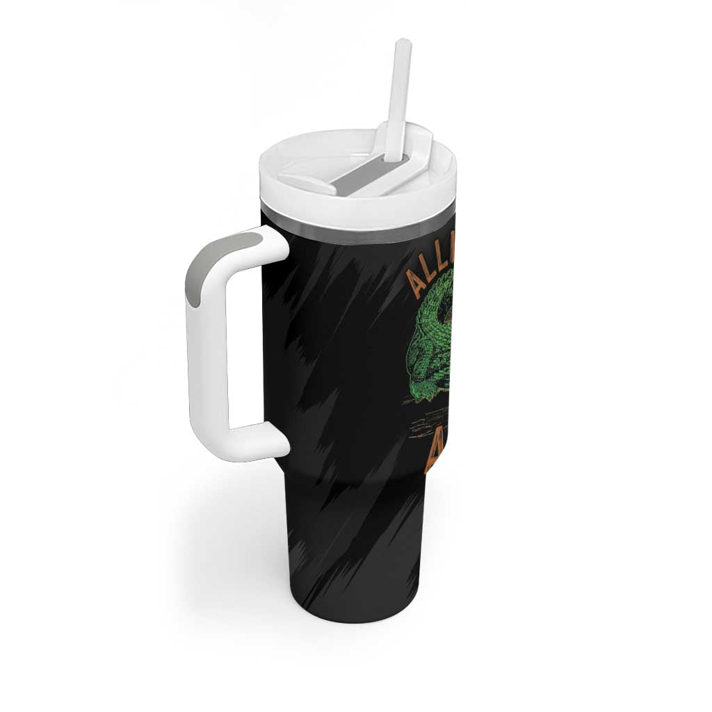 Alligator Alcatraz Tumbler With Handle ICE With A Bite - Wonder Print Shop