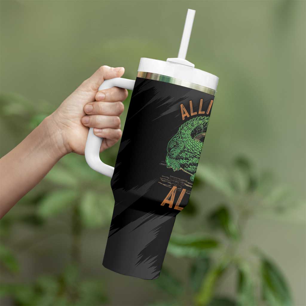 Alligator Alcatraz Tumbler With Handle ICE With A Bite - Wonder Print Shop