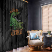 Alligator Alcatraz Window Curtain ICE With A Bite - Wonder Print Shop