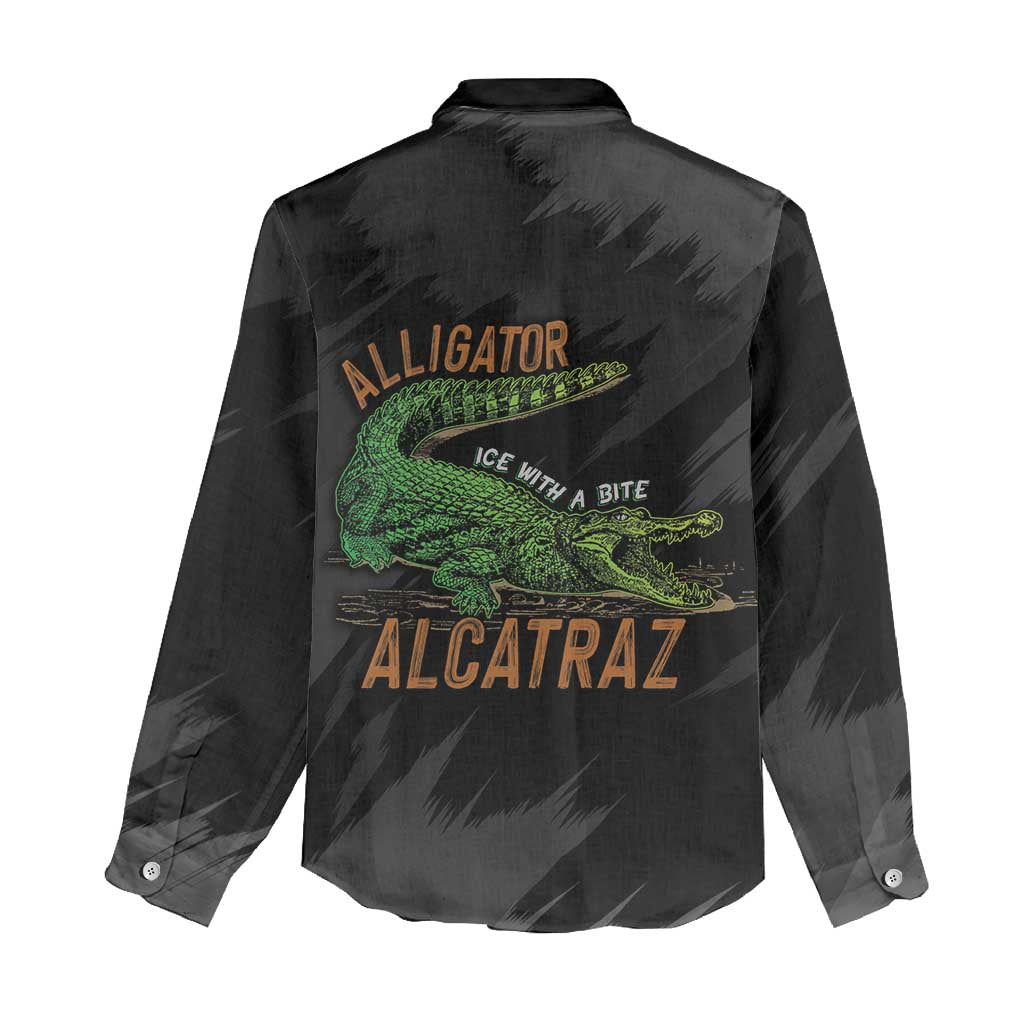 Alligator Alcatraz Women Casual Shirt ICE With A Bite - Wonder Print Shop