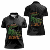 Alligator Alcatraz Women Polo Shirt ICE With A Bite - Wonder Print Shop