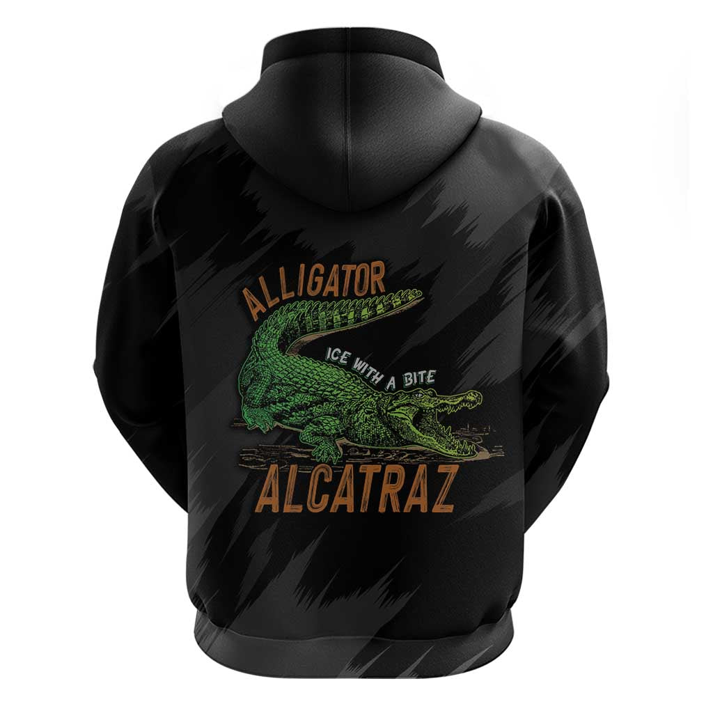 Alligator Alcatraz Zip Hoodie ICE With A Bite - Wonder Print Shop