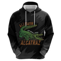 Alligator Alcatraz Zip Hoodie ICE With A Bite - Wonder Print Shop