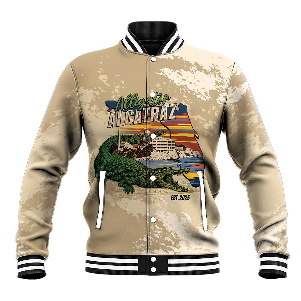 Alligator Alcatraz Retro Baseball Jacket The Swamp - Wonder Print Shop