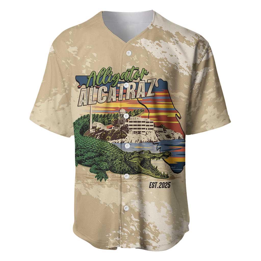 Alligator Alcatraz Retro Baseball Jersey The Swamp - Wonder Print Shop