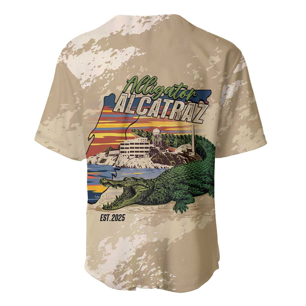 Alligator Alcatraz Retro Baseball Jersey The Swamp - Wonder Print Shop