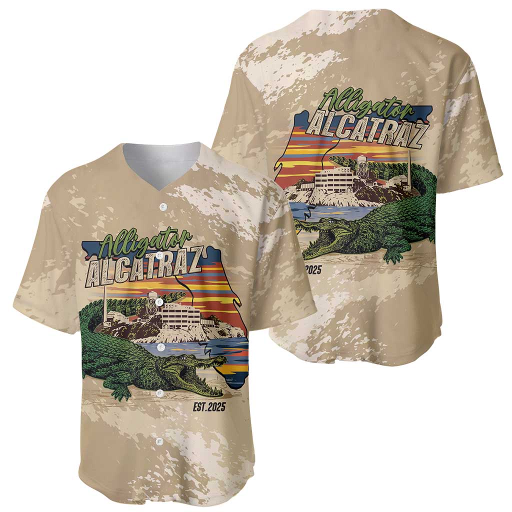 Alligator Alcatraz Retro Baseball Jersey The Swamp - Wonder Print Shop