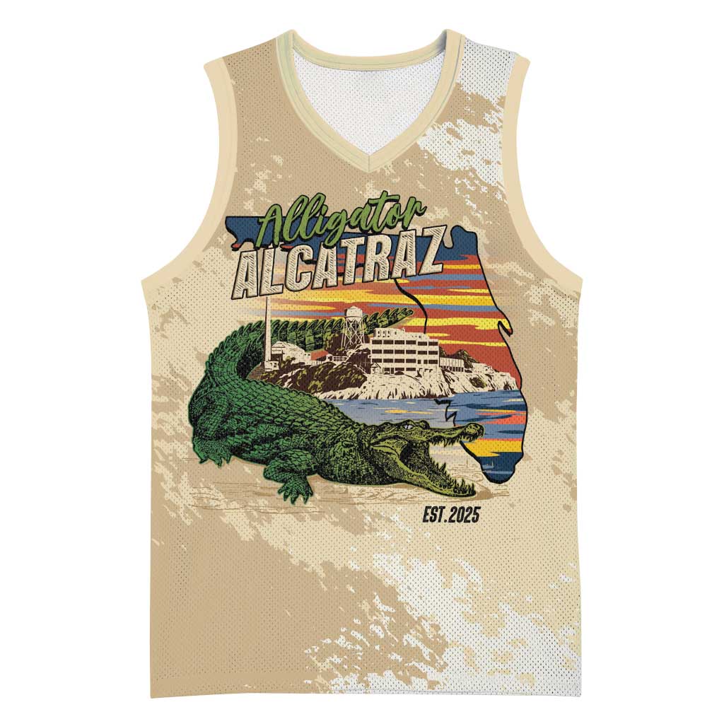Alligator Alcatraz Retro Basketball Jersey The Swamp - Wonder Print Shop