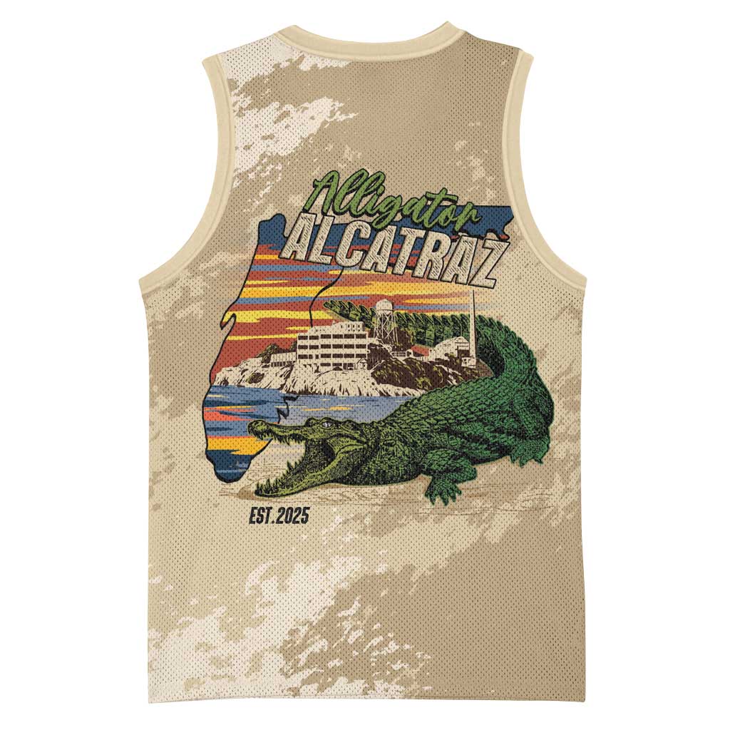 Alligator Alcatraz Retro Basketball Jersey The Swamp - Wonder Print Shop