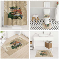 Alligator Alcatraz Retro Bathroom Set The Swamp - Wonder Print Shop