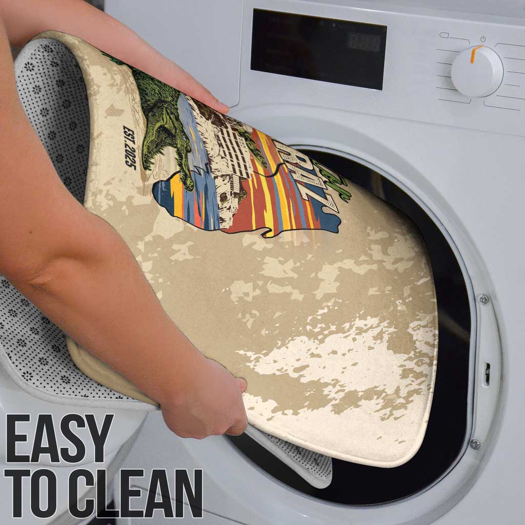 Alligator Alcatraz Retro Bathroom Set The Swamp - Wonder Print Shop