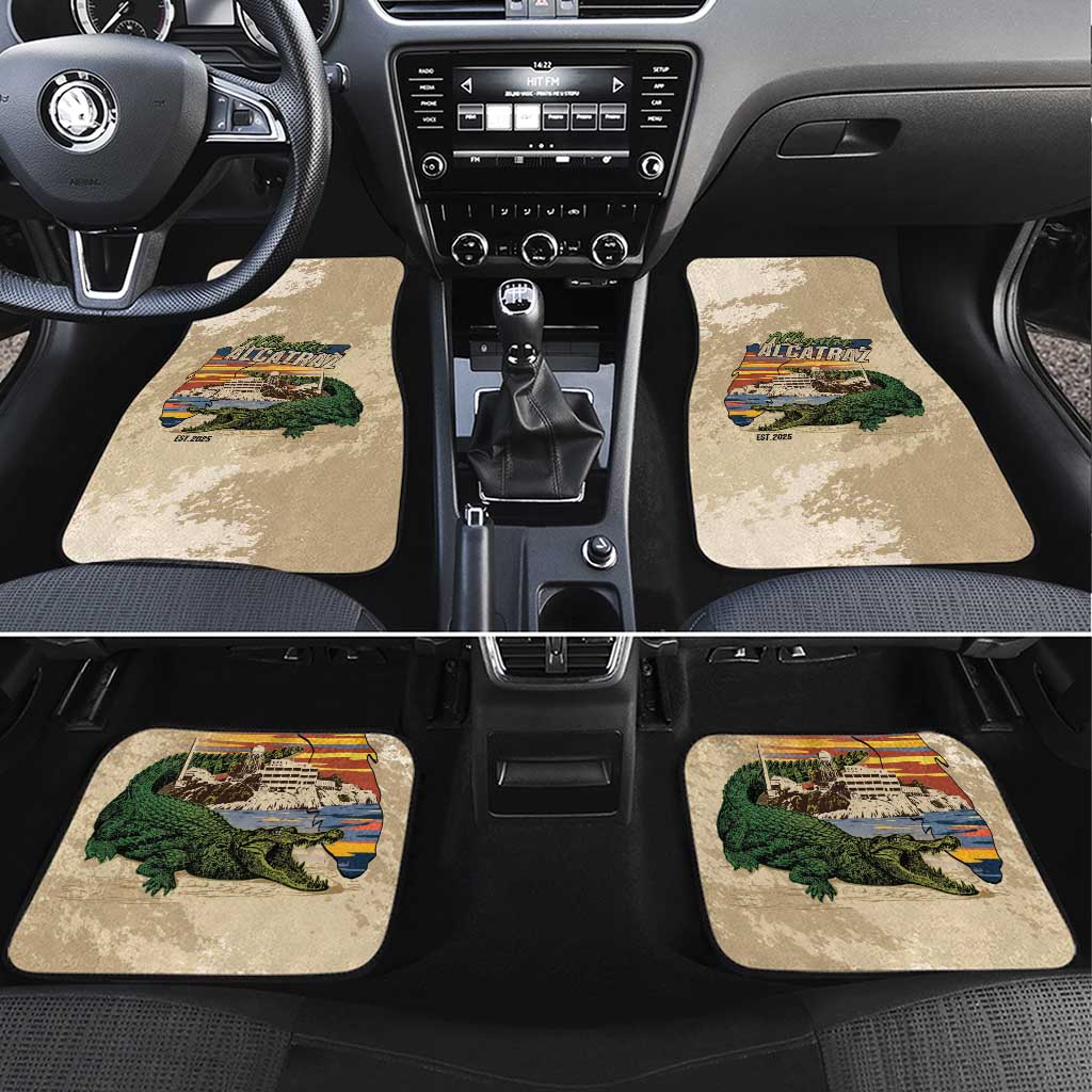 Alligator Alcatraz Retro Car Mats The Swamp - Wonder Print Shop