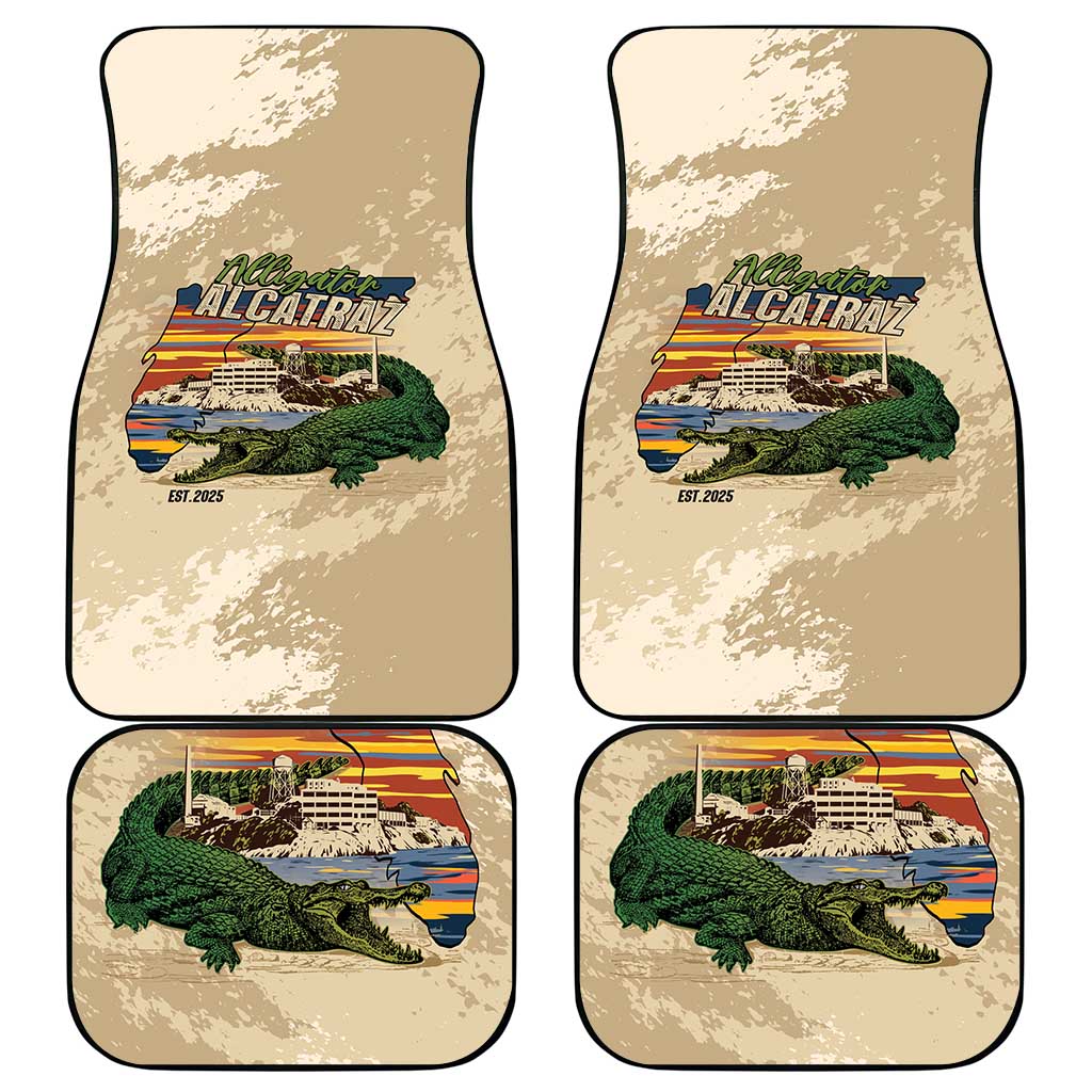Alligator Alcatraz Retro Car Mats The Swamp - Wonder Print Shop