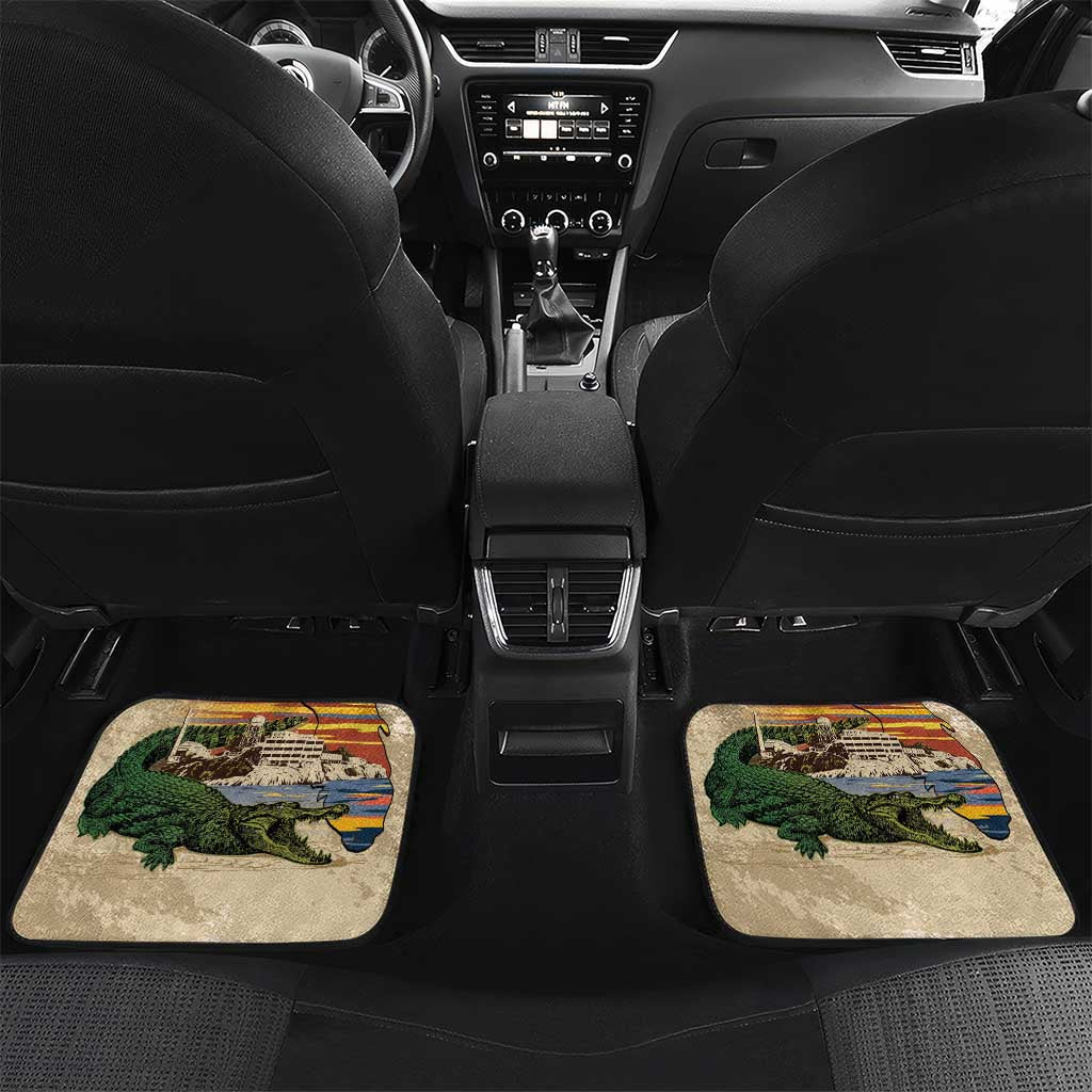 Alligator Alcatraz Retro Car Mats The Swamp - Wonder Print Shop