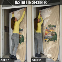 Alligator Alcatraz Retro Door Cover The Swamp - Wonder Print Shop