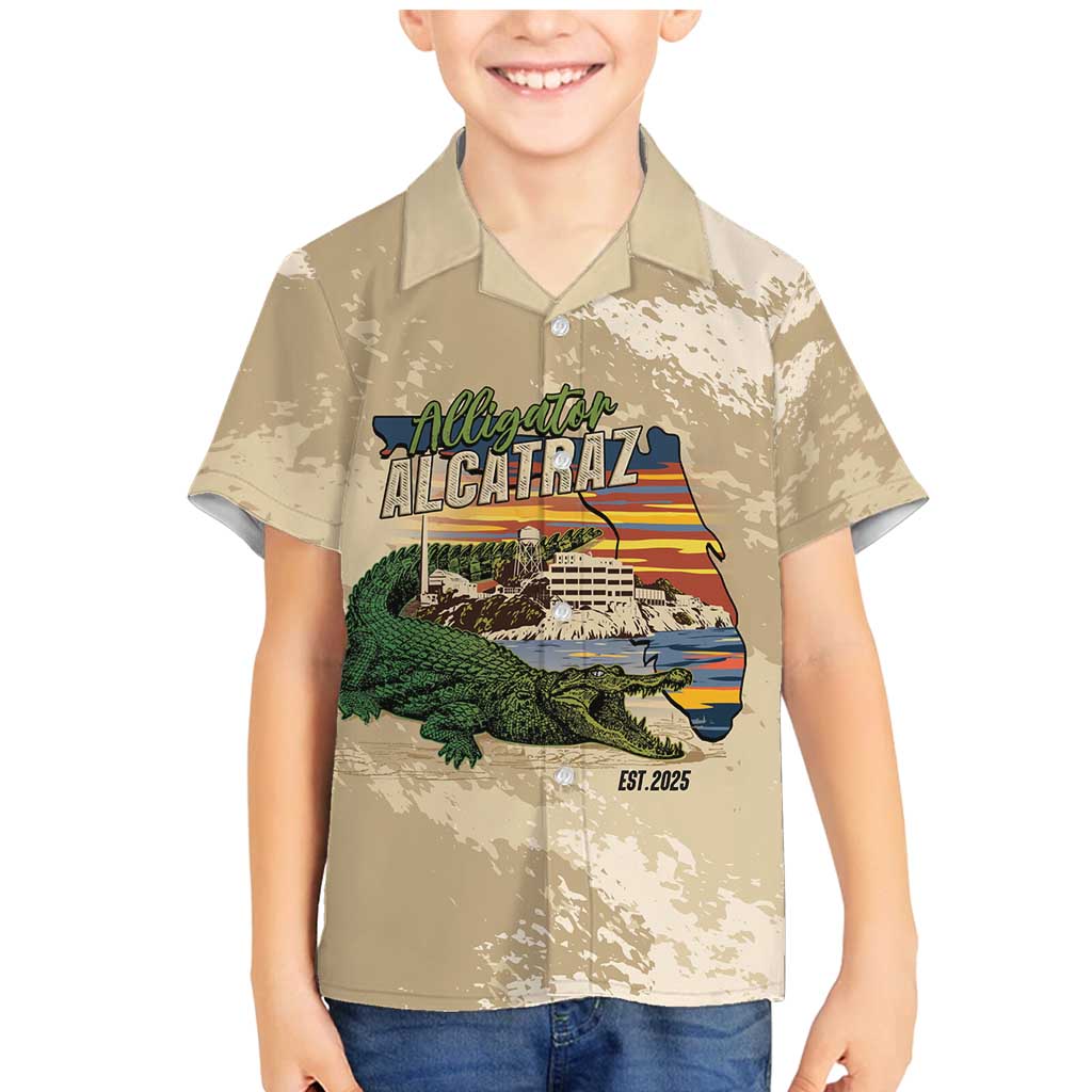 Alligator Alcatraz Retro Family Matching Mermaid Dress and Hawaiian Shirt The Swamp - Wonder Print Shop
