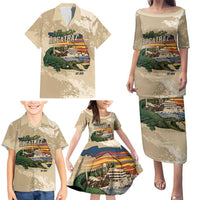 Alligator Alcatraz Retro Family Matching Puletasi and Hawaiian Shirt The Swamp - Wonder Print Shop