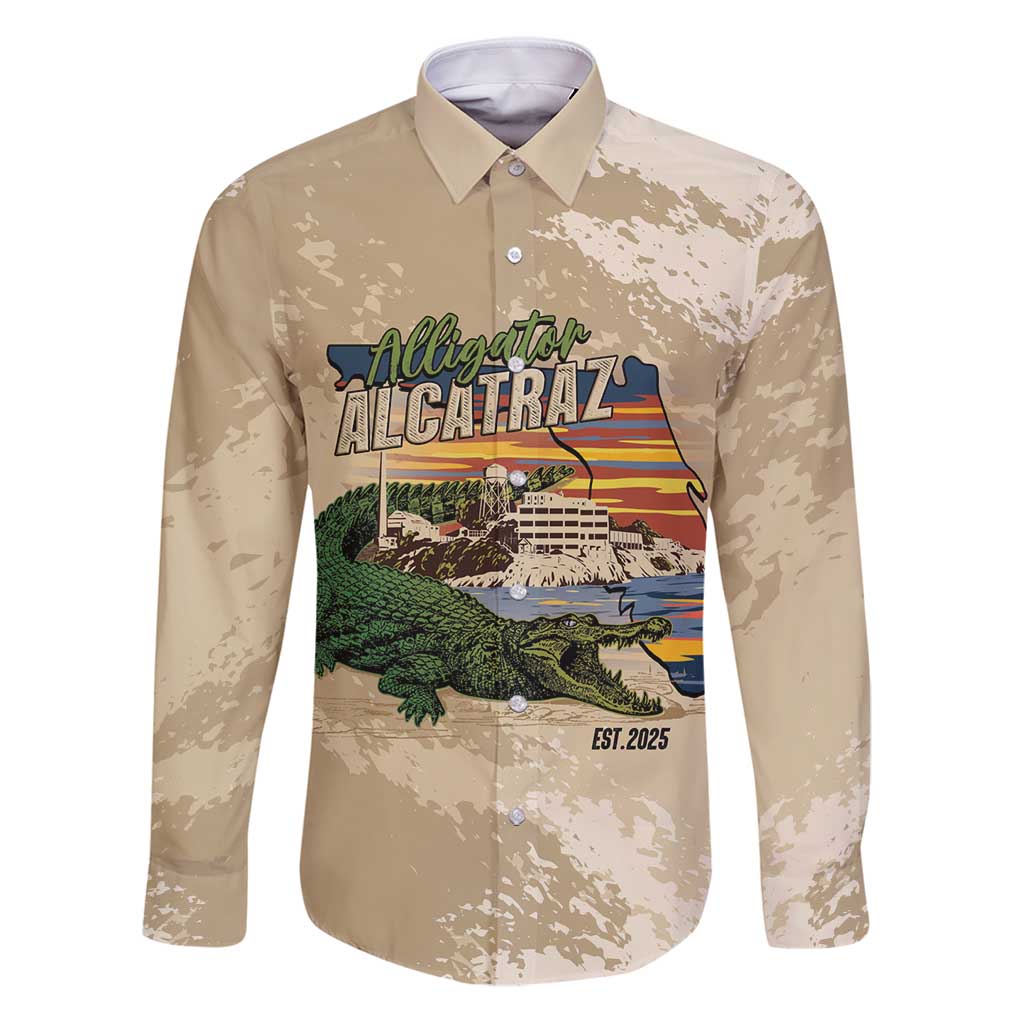Alligator Alcatraz Retro Family Matching Puletasi and Hawaiian Shirt The Swamp - Wonder Print Shop