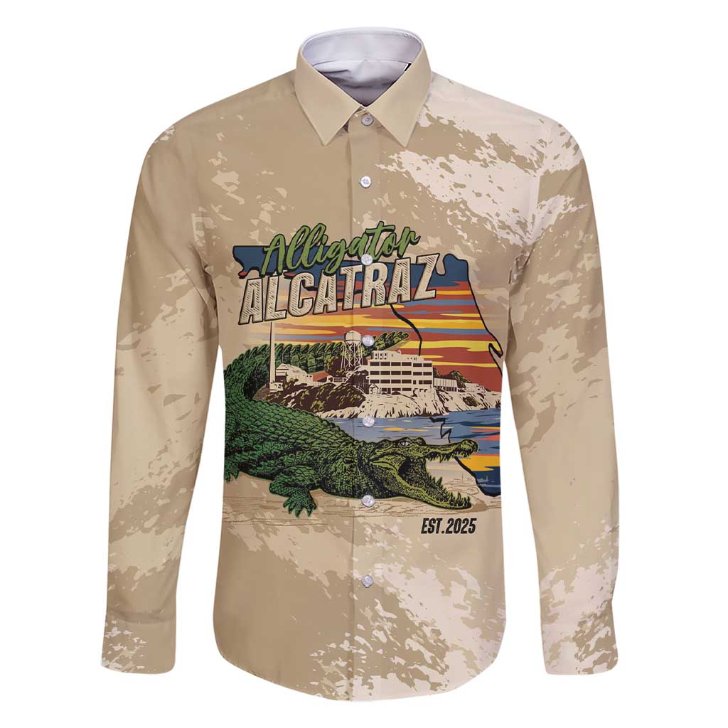 Alligator Alcatraz Retro Family Matching Short Sleeve Bodycon Dress and Hawaiian Shirt The Swamp - Wonder Print Shop