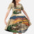 Alligator Alcatraz Retro Family Matching Summer Maxi Dress and Hawaiian Shirt The Swamp - Wonder Print Shop