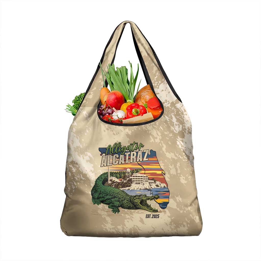 Alligator Alcatraz Retro Grocery Bag The Swamp - Wonder Print Shop