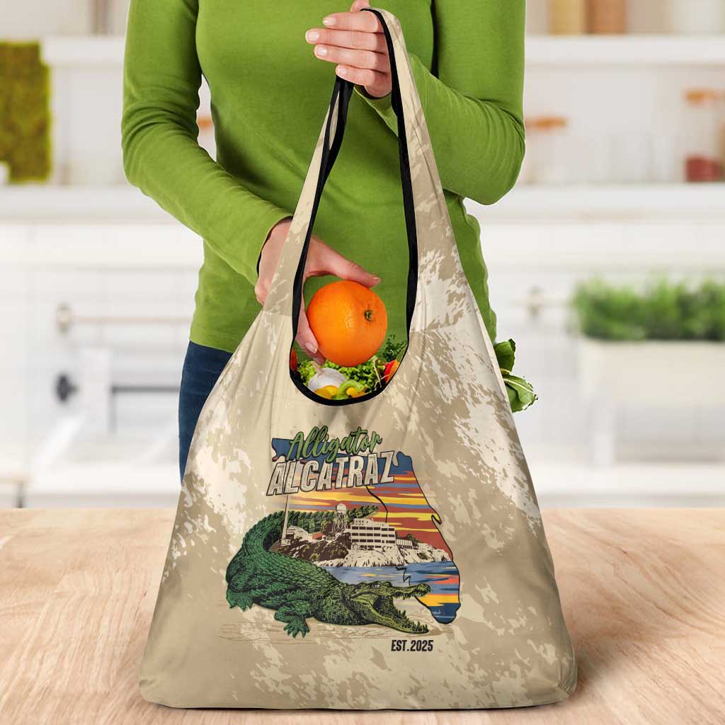 Alligator Alcatraz Retro Grocery Bag The Swamp - Wonder Print Shop