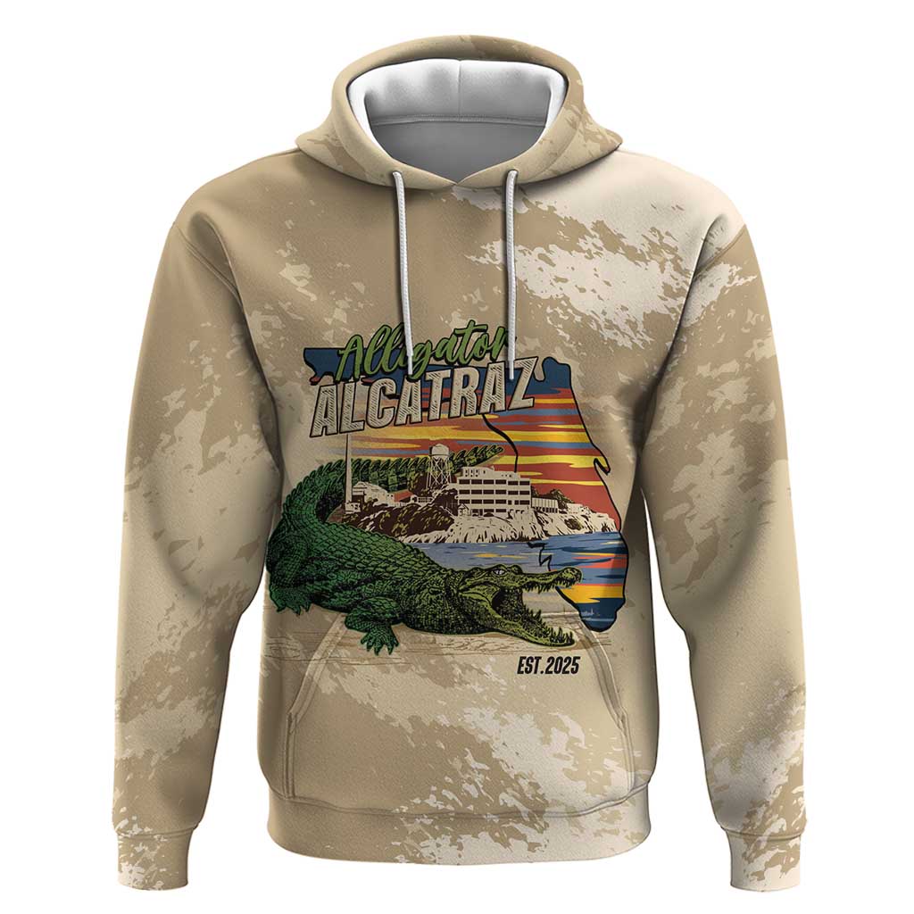 Alligator Alcatraz Retro Hoodie The Swamp - Wonder Print Shop