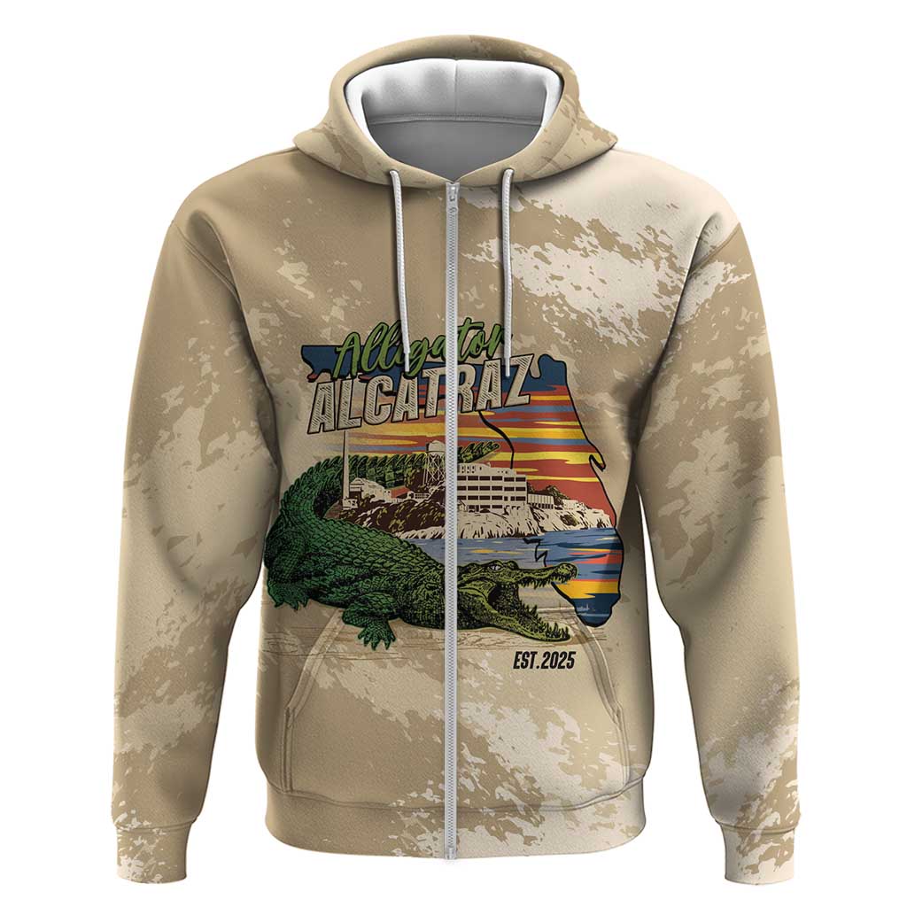 Alligator Alcatraz Retro Hoodie The Swamp - Wonder Print Shop